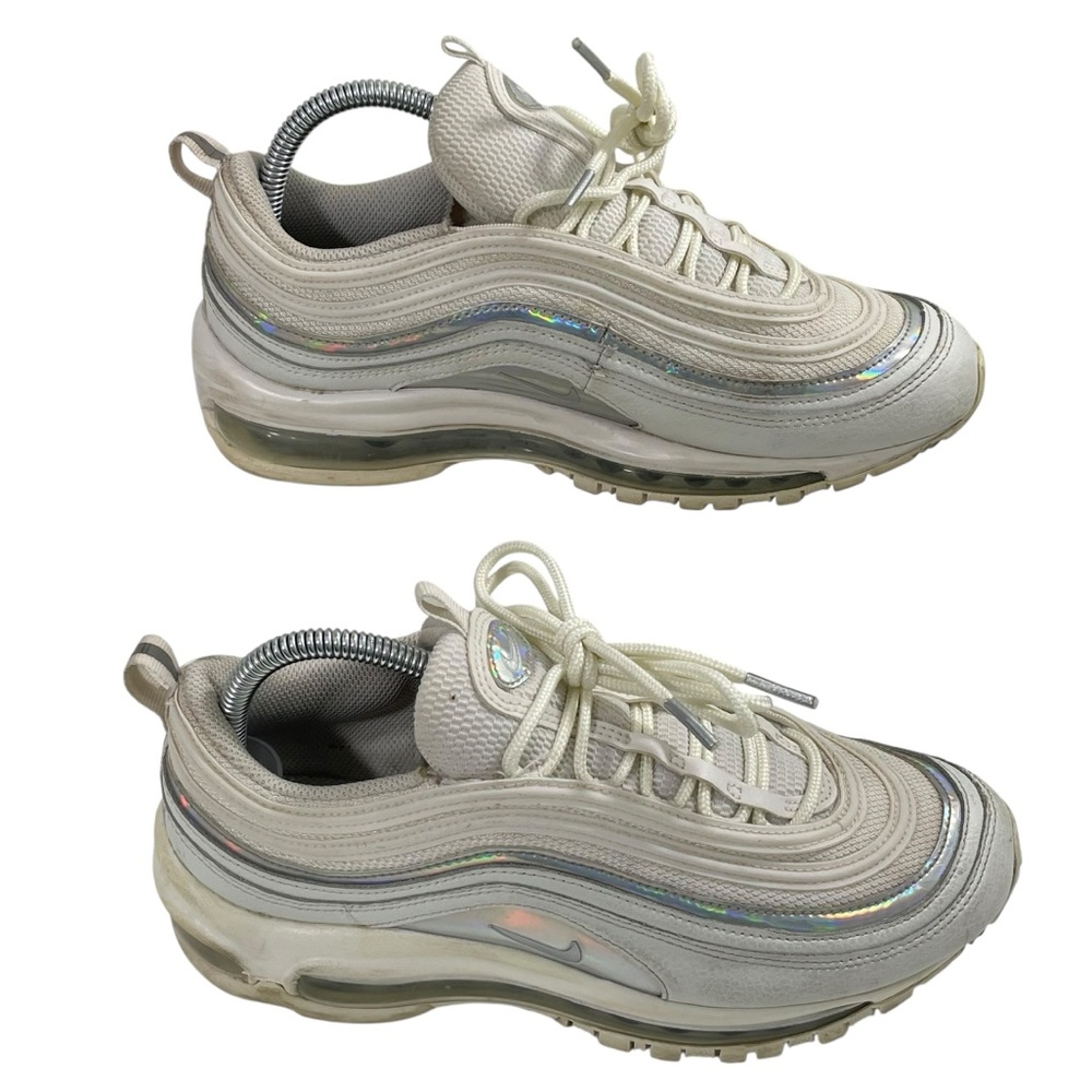 Nike Air Max 97 White Iridescent Running Shoes Sneakers CJ9706-100‎ Size 8.5